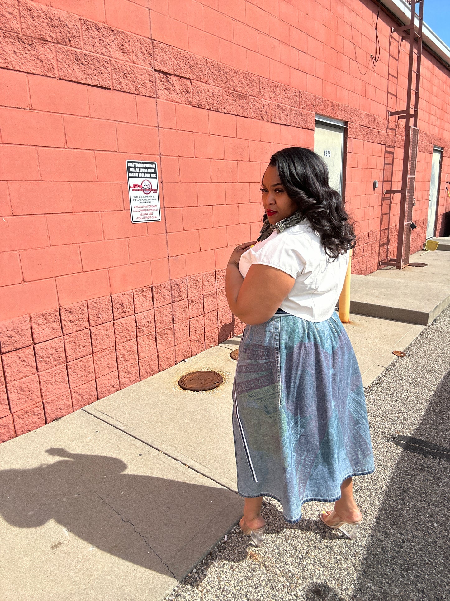 Cindee jean skirt