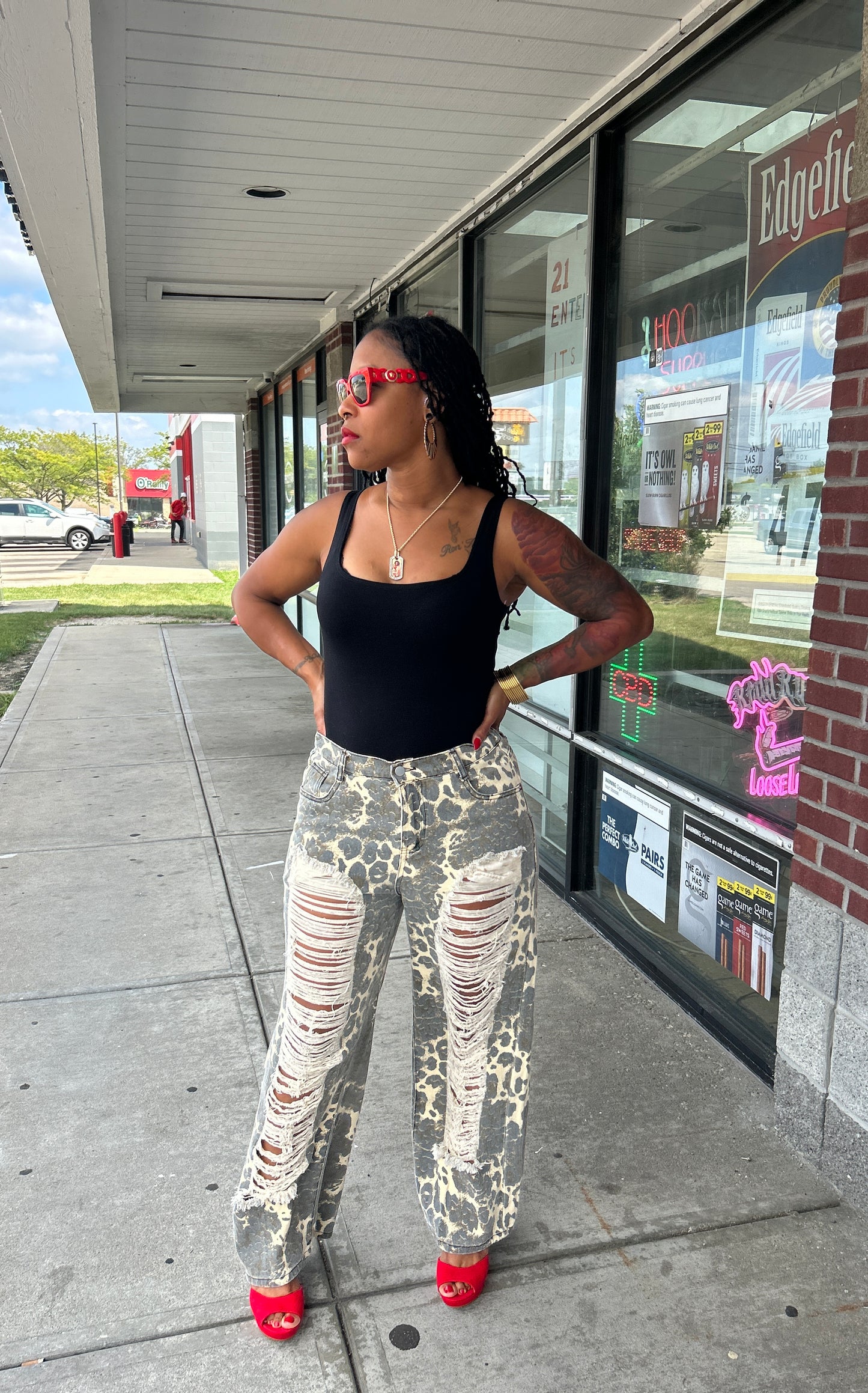 Sarah leopard print pants