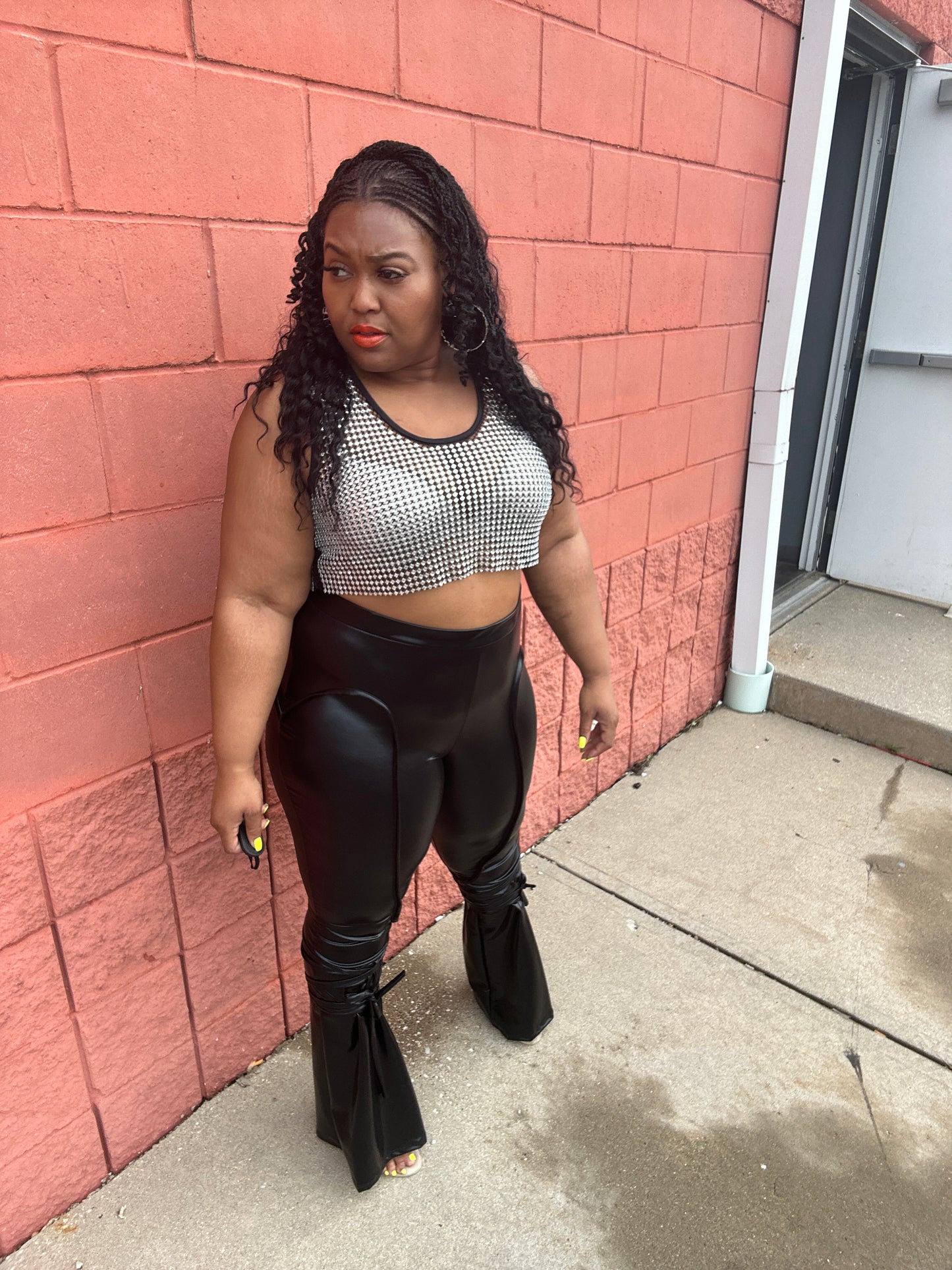 Davie rhinestone crop