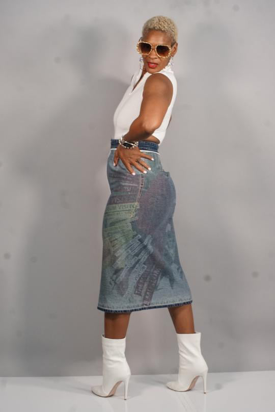 Cindee jean skirt