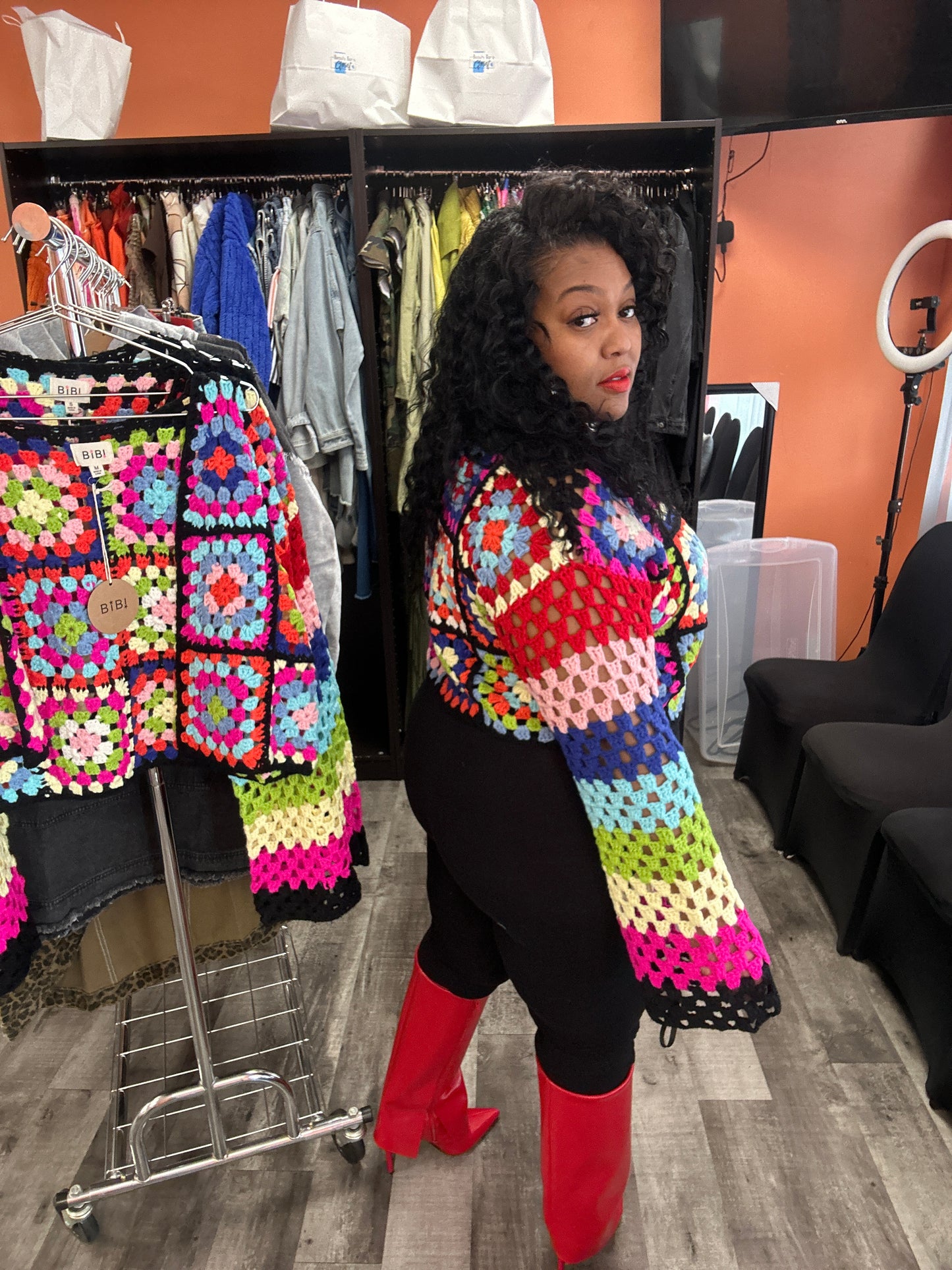 Morgan patch sweater