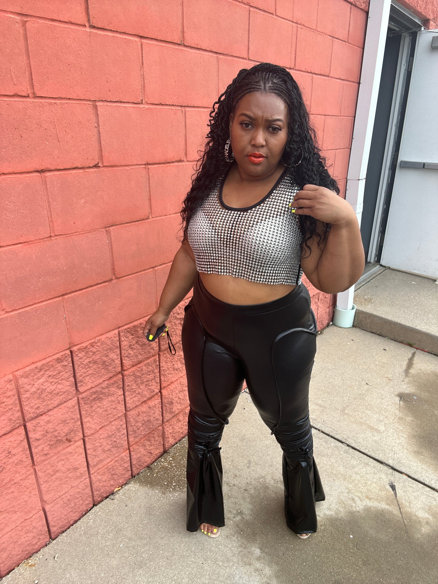 Davie rhinestone crop