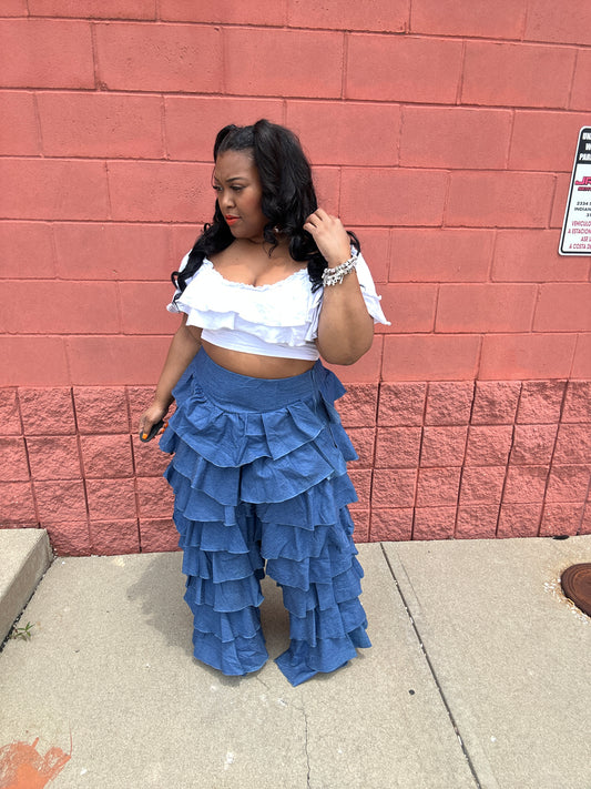 Pebbles ruffled pants